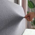 Headboard cover, Headboard protector, Full headboard cover, Elasticized headboard cover, Headboard.